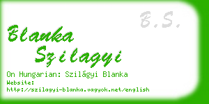 blanka szilagyi business card